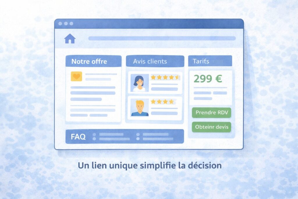 Un lien unique simplifie la décision