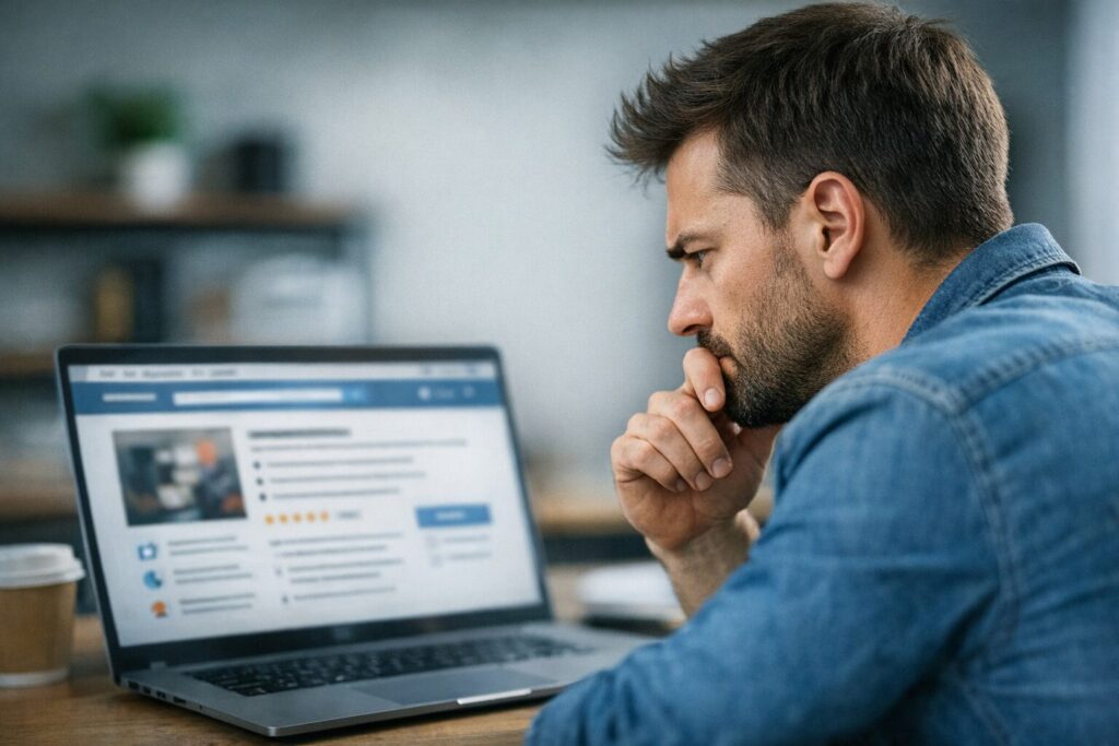 Analyse visuelle des éléments regardés en premier sur une fiche google